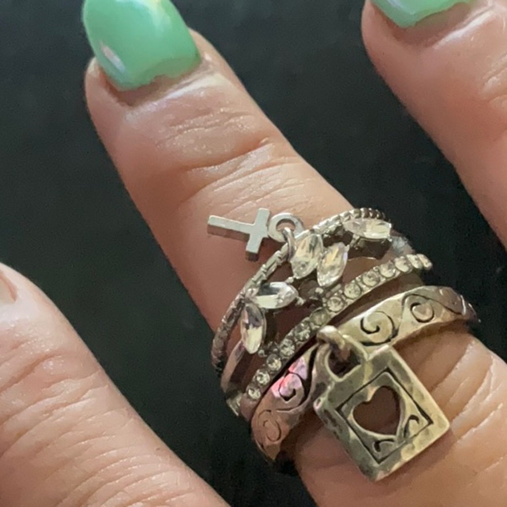 Silver and Gold Tone Stackable Ring Set